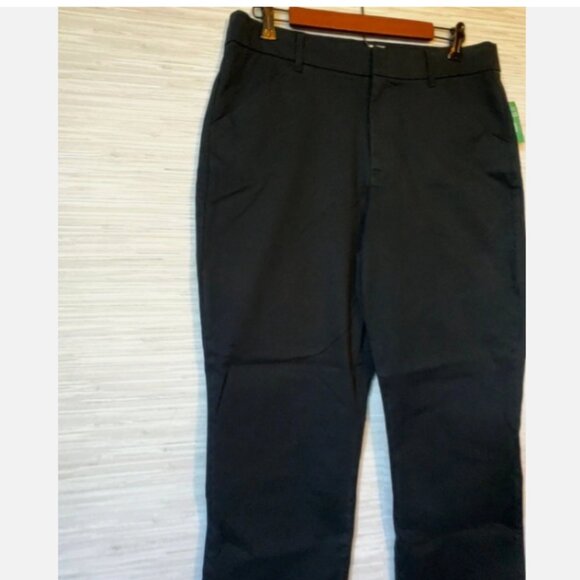 GAP 90's High Rise Slim Straight Ankle Khaki Black‎ Pants Size 10 - RETAIL $60 - Picture 8 of 11
